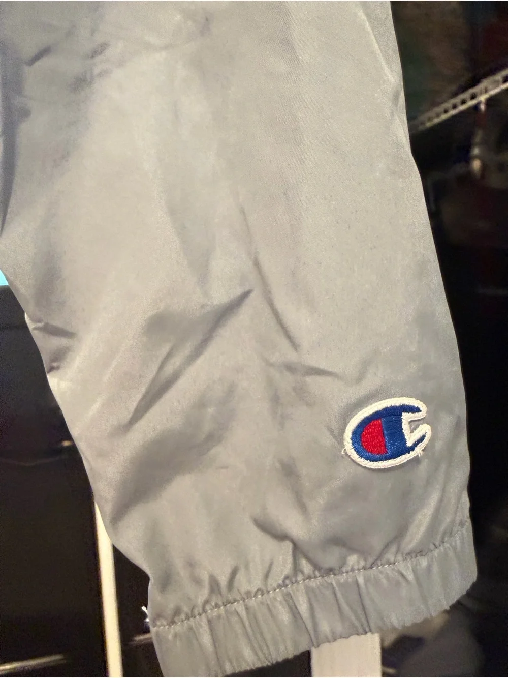 Champion Kids' Gray and Black Hooded Rain Jacket